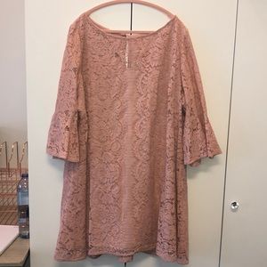 Pink lace dress